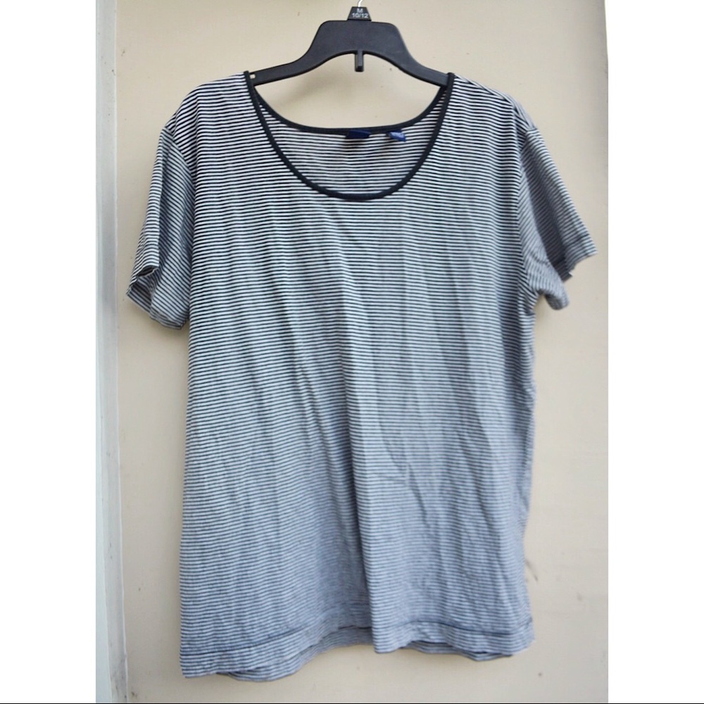 Gap Women Striped Short Sleeve Top